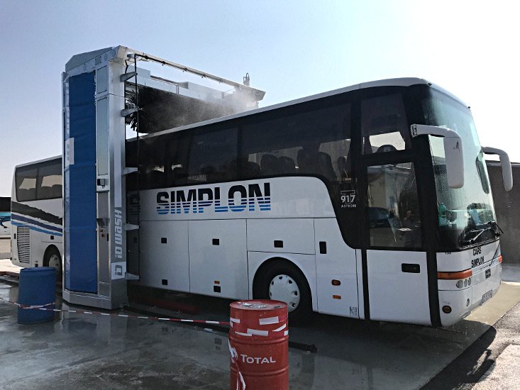 tunnel de lavage autocars bus minibus id wash