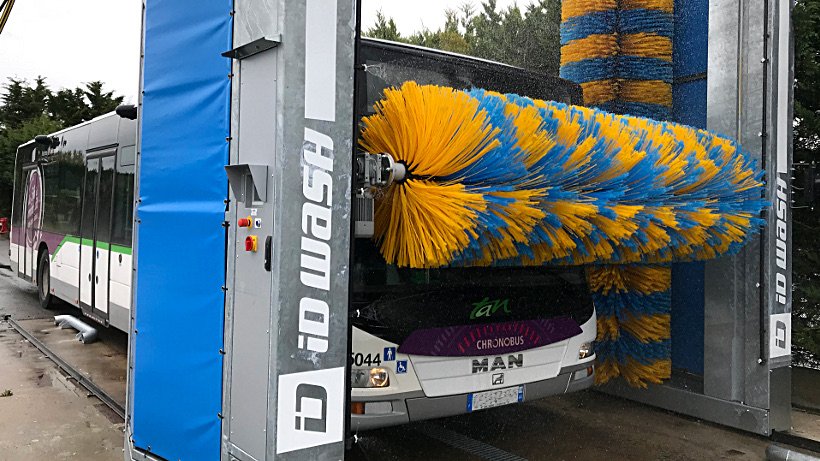 tunnel lavage bus brosse autocars nettoyage pl